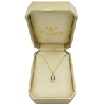 Collier Or Jaune 18K & Diamants Naturels – Pendentif Marquise Pavé, Éclat Élégant.