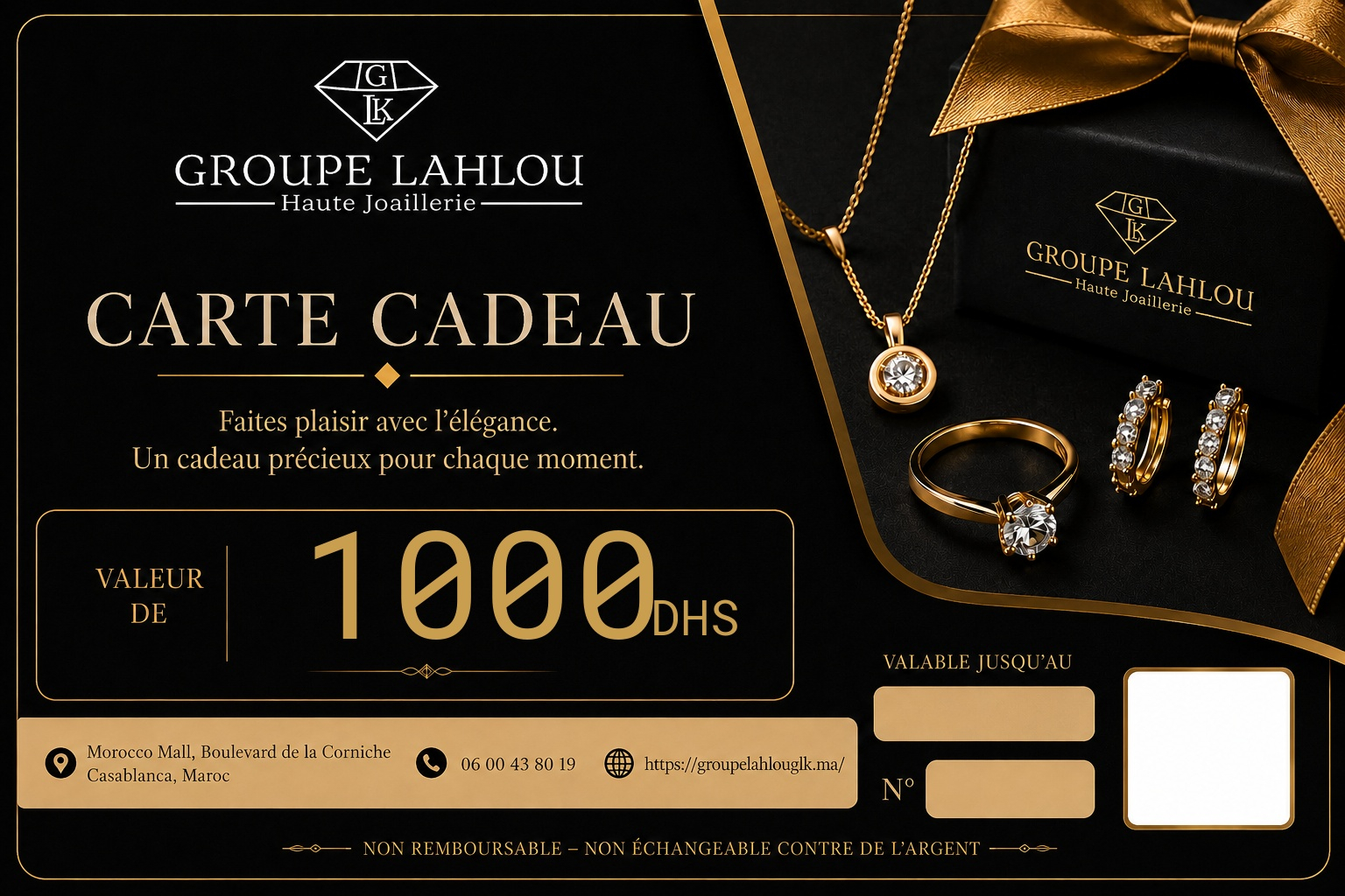Carte Cadeau 1 000 DH