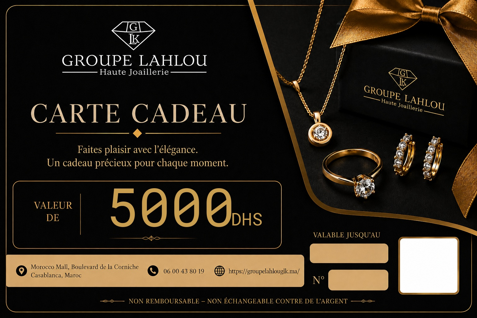 Carte Cadeau 5 000 DH