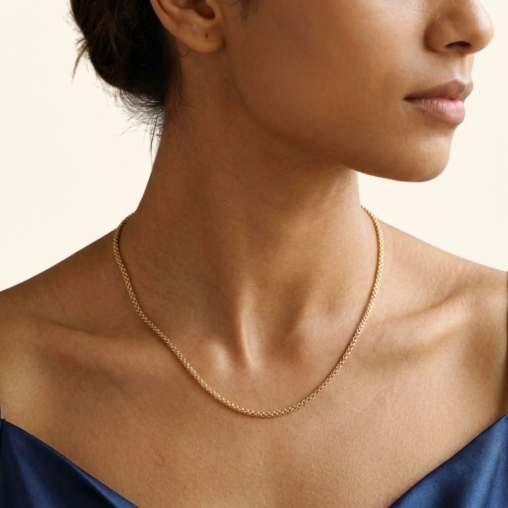 Collier Chaîne Fine en Or Jaune 18 Carats – Élégance Intemporelle