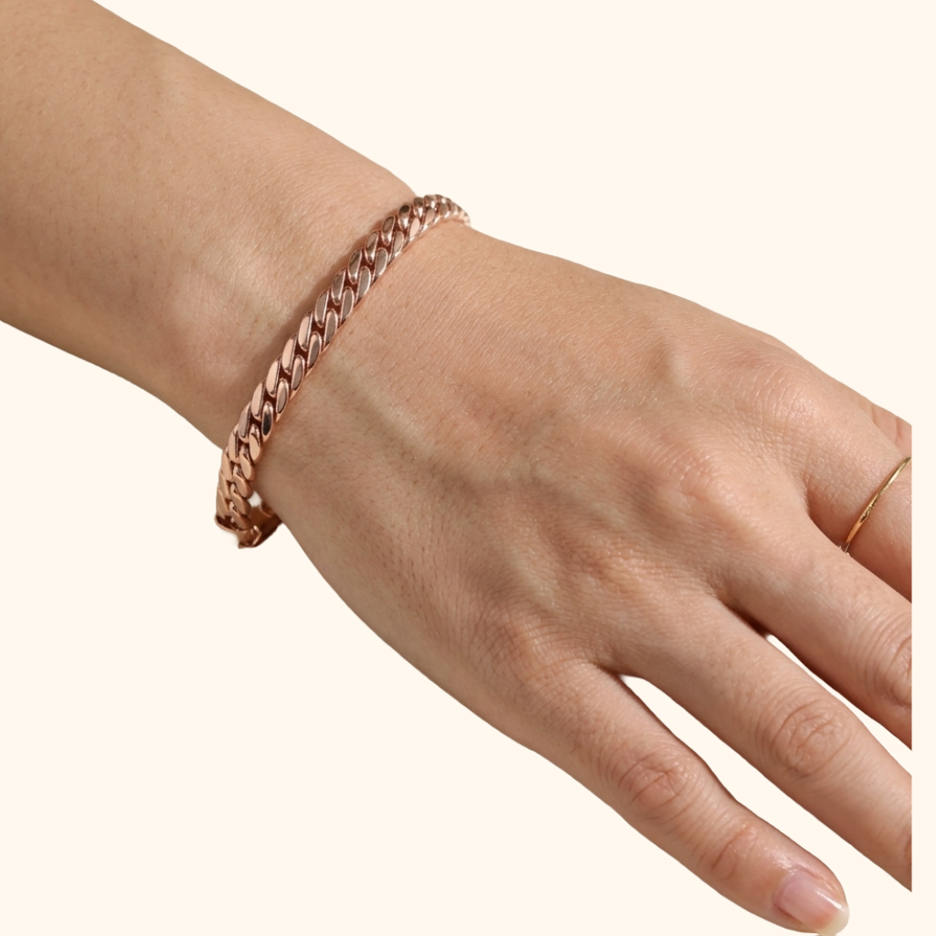 Gourmette en Or Rose 18 Carats à Maille Tressée – Élégance Intemporelle au Maroc