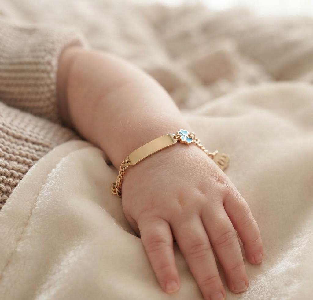 Bracelet Gourmette Bébé en Or Jaune 18 Carats – Meilleur Bijou de Naissance