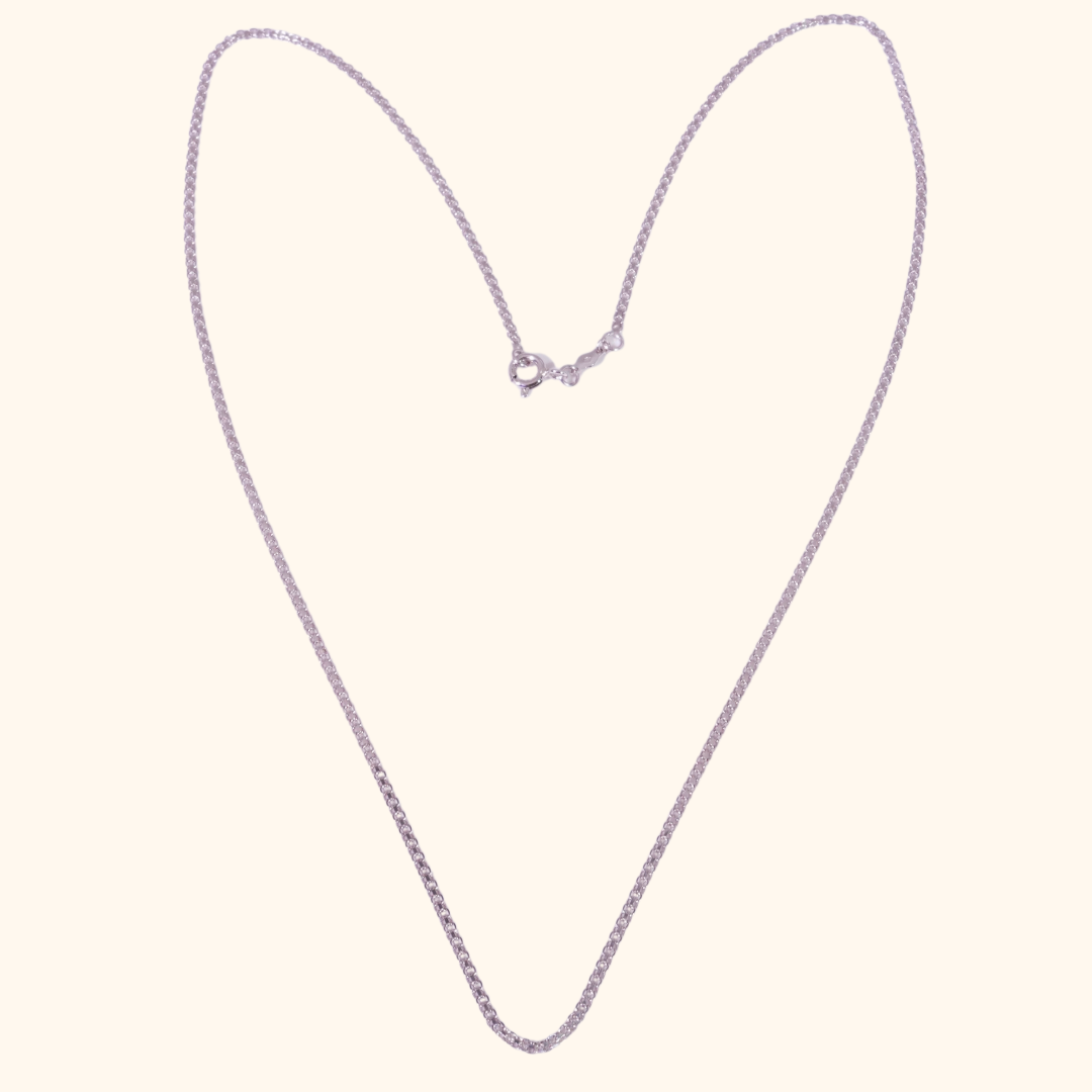 Chaîne Homme en Or Blanc 18 Carats – Collier Élégant au Design Minimaliste