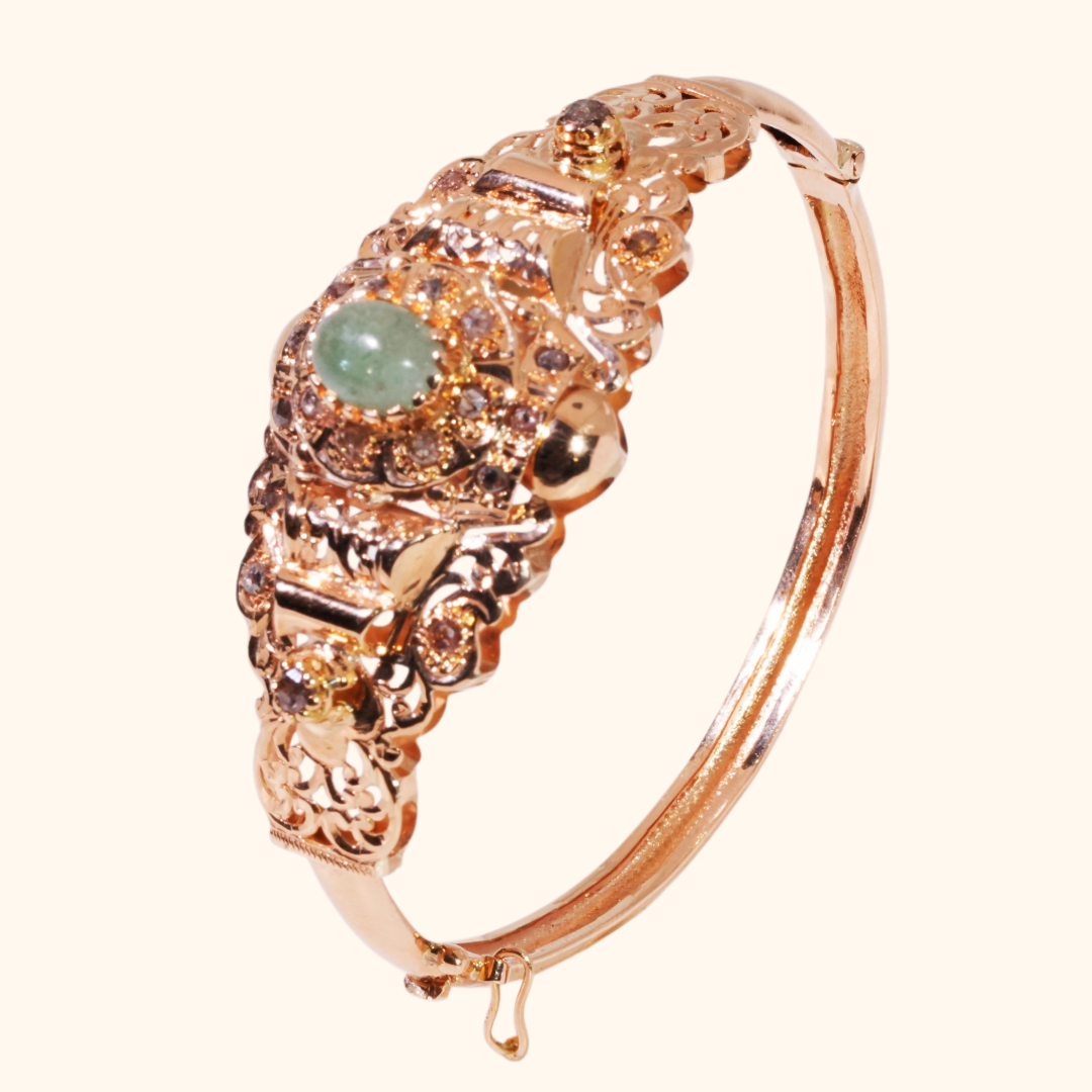 Bracelet Traditionnel Marocain Femme en Or Rose 18 Carats – Bijou Raffiné et Authentique