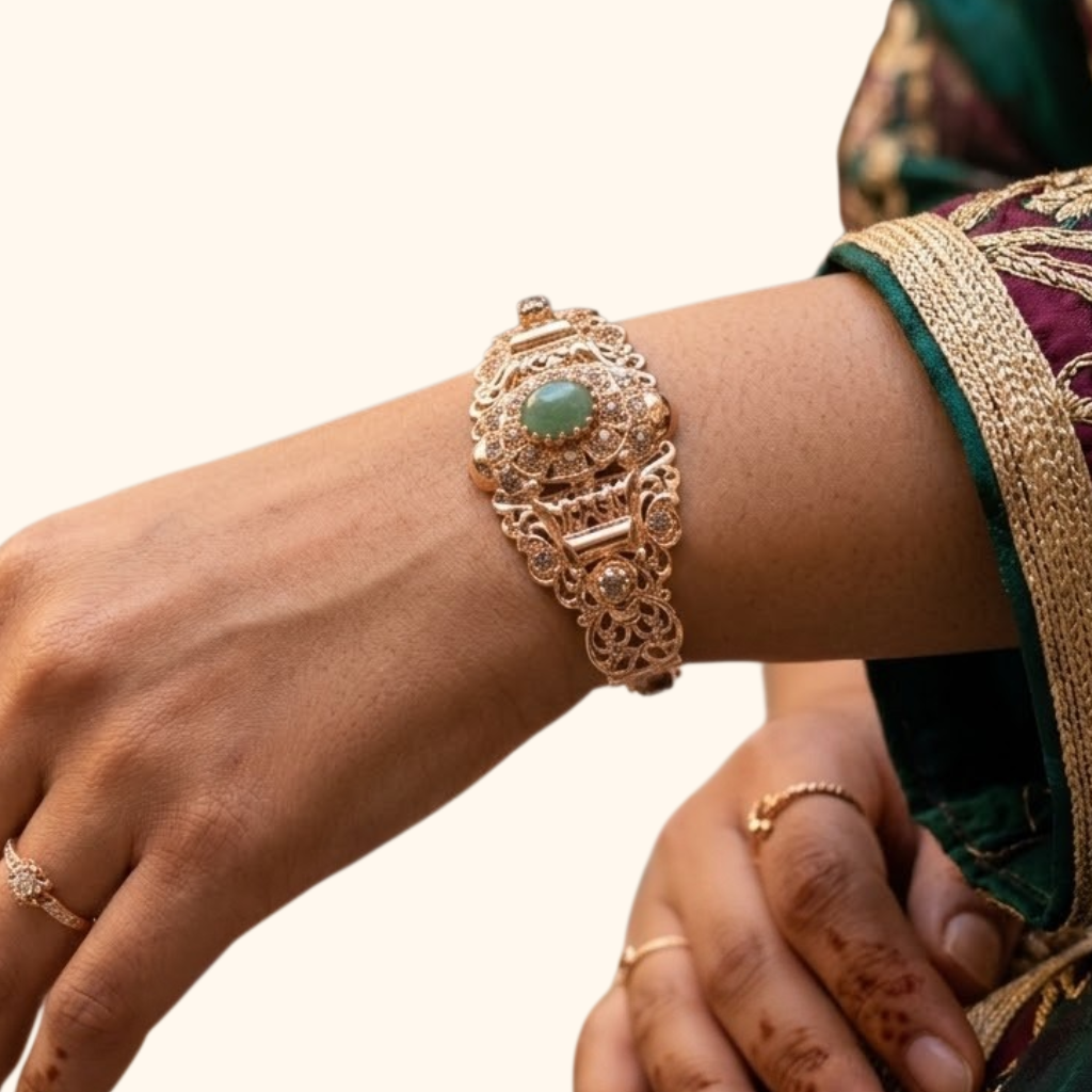 Bracelet Traditionnel Marocain Femme en Or Rose 18 Carats – Bijou Raffiné et Authentique