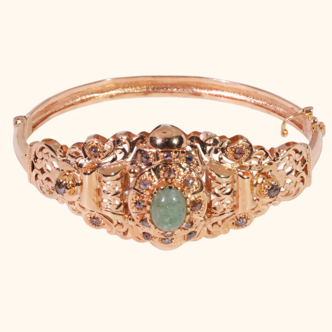 Bracelet Traditionnel Marocain Femme en Or Rose 18 Carats – Bijou Raffiné et Authentique