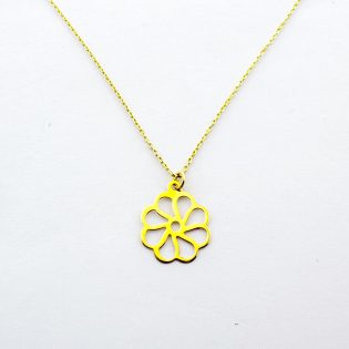 Chaîne pendentif moderne en or 18K, design minimaliste.